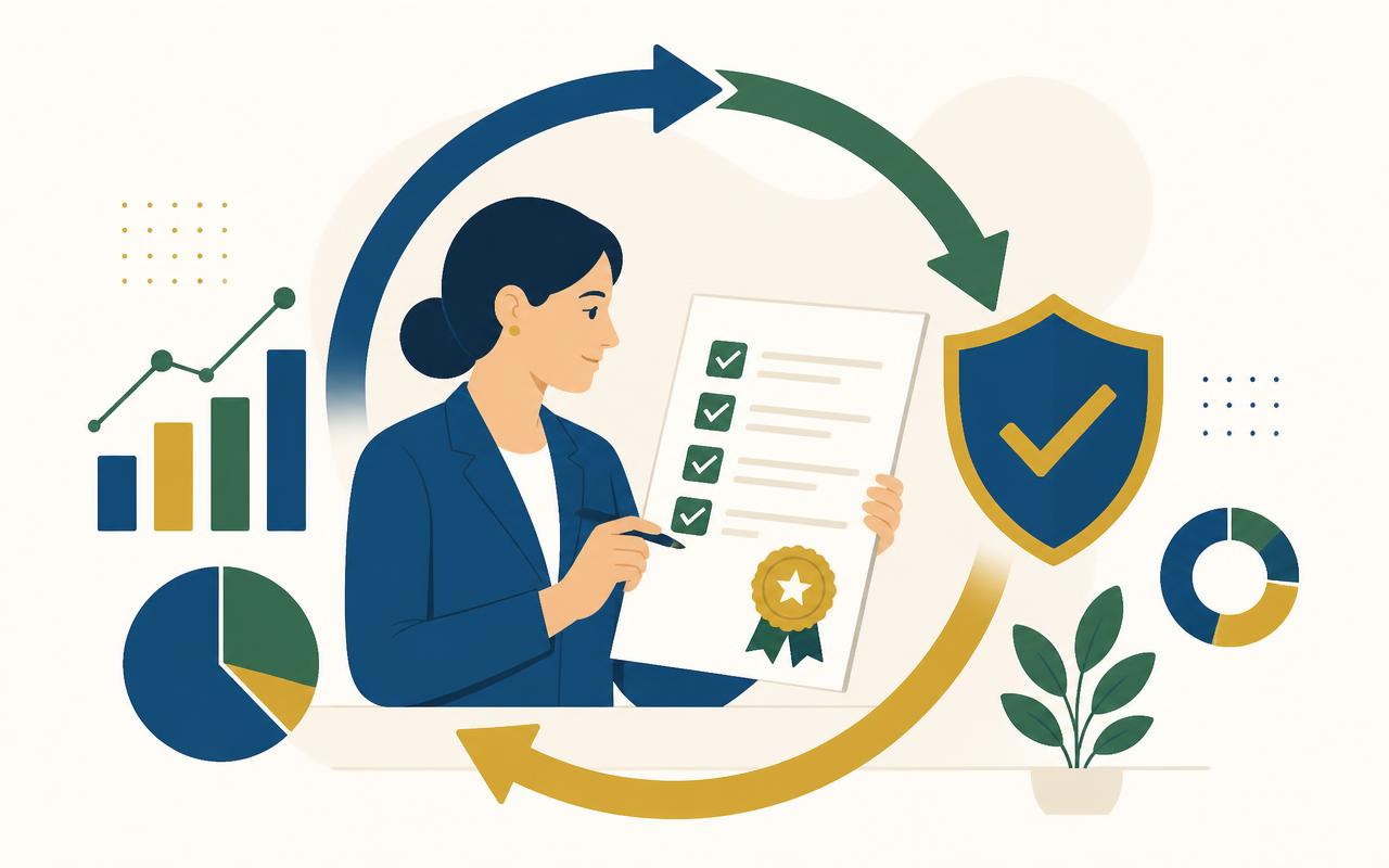 Illustration : cycle d'amélioration continue et certification qualité